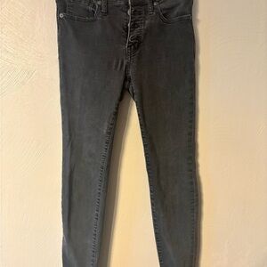 Madewell Gray Skinny Button-Fly Jeans
